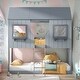 preview thumbnail 2 of 24, Twin Over Twin Bunk Bed Playhouse Design,Roof, Window, Guardrail, and Ladder
