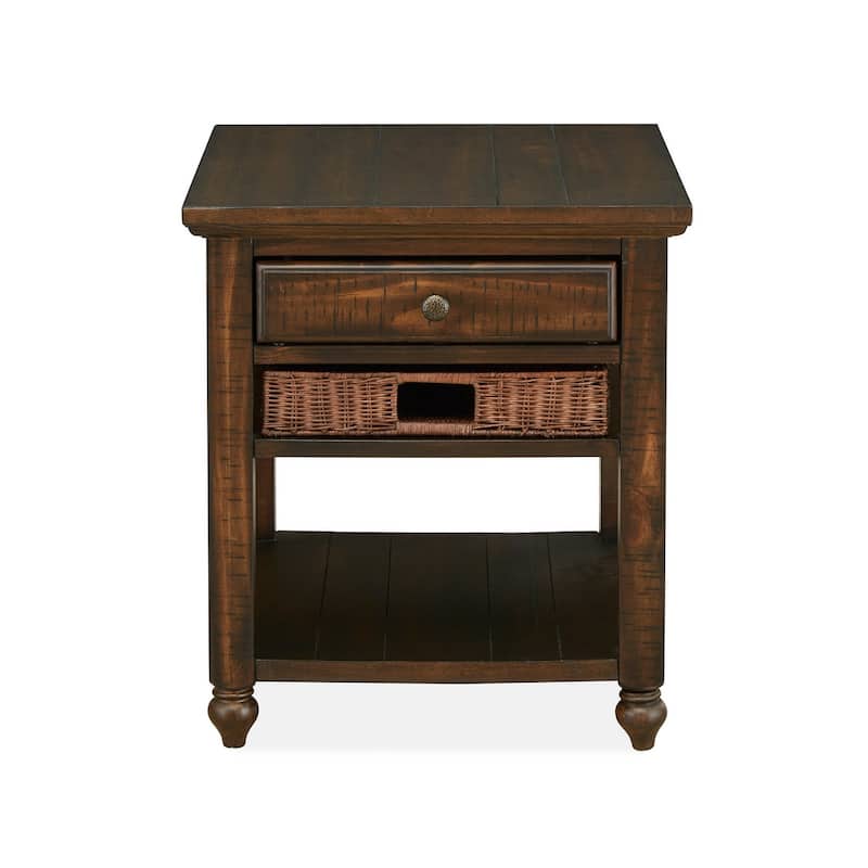 Magnussen Home Cottage Lane Coffee Rectangular End Table - 22''W x 24''D x 24''H