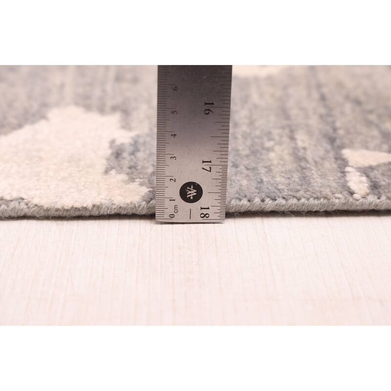 ECARPETGALLERY Hand-knotted Legacy Dark Grey Silk, Wool Rug - 2'5 x 12'3