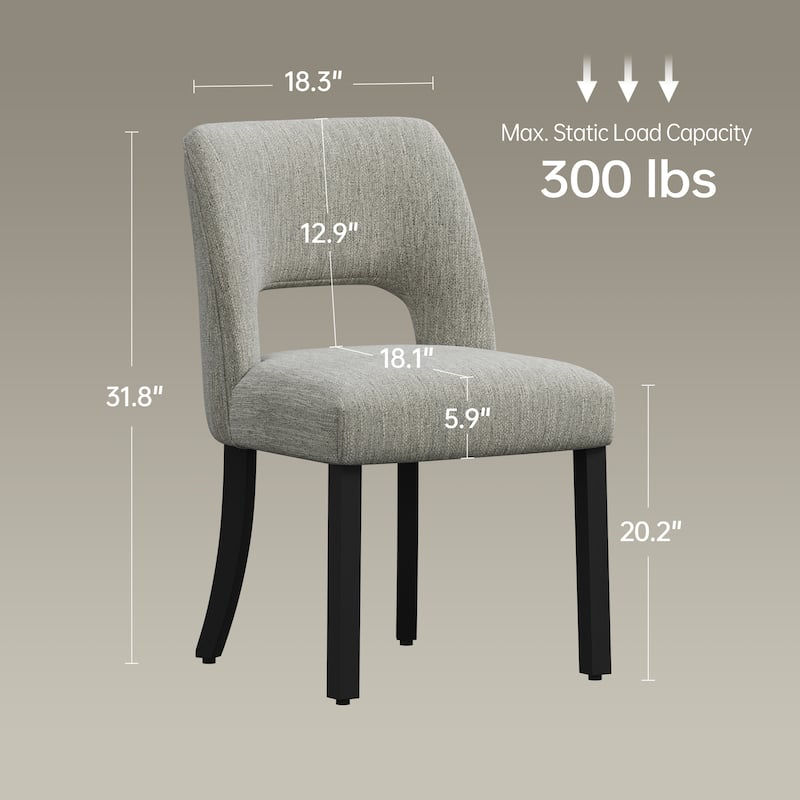 Set of 2/4/6 Modern Fabric Upholstered Dining Room Chair Kitchen Chairs with Wood legs