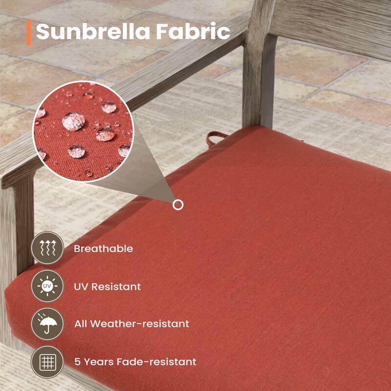 Outdoor Indoor Aluminum Patio Bar Stools Swivel Dining Chairs with Sunbrella Cushions