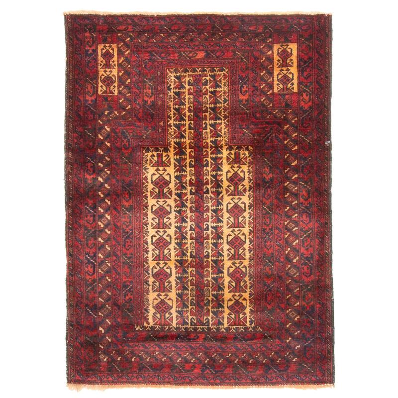 ECARPETGALLERY Hand-knotted Teimani Beige Wool Rug - 3'0 x 4'3