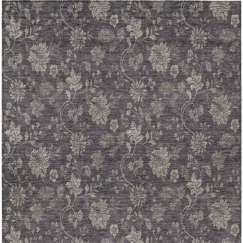HomeRoots Floral Transitional Rectangle Outdoor Rug