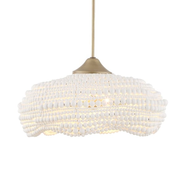 slide 2 of 15, Uttermost Biddeford White Beaded Pendant (5 light) - 24"W x 24"D x 11.5"H