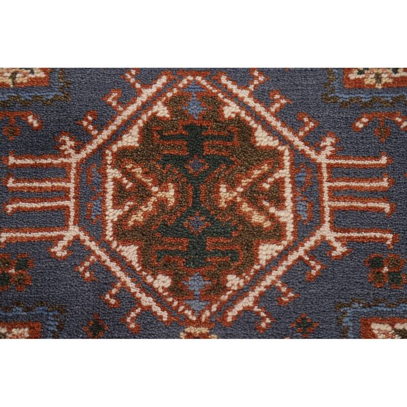 Geometric Kazak Oriental Area Rug Hand-knotted Wool Carpet - 3'0"x 5'0"