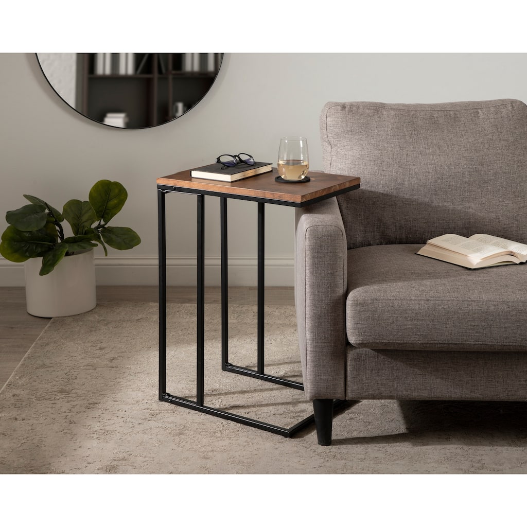 Kate and Laurel Lockridge Metal Base C-Table