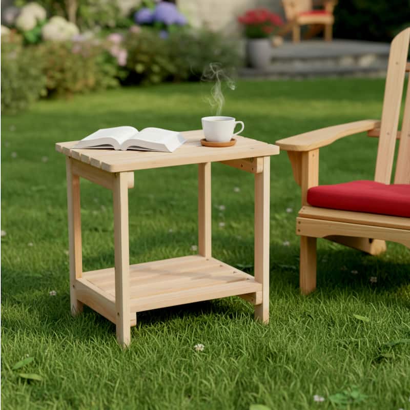 Laguna Adirondack Weather-Resistant 19.75" Wood 2 Tier Side Table