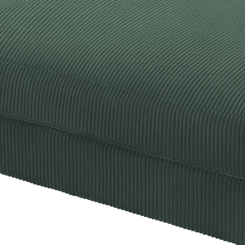Modern 43'' Corduroy Comfy Sectional Chaise Lounge with Pillow
