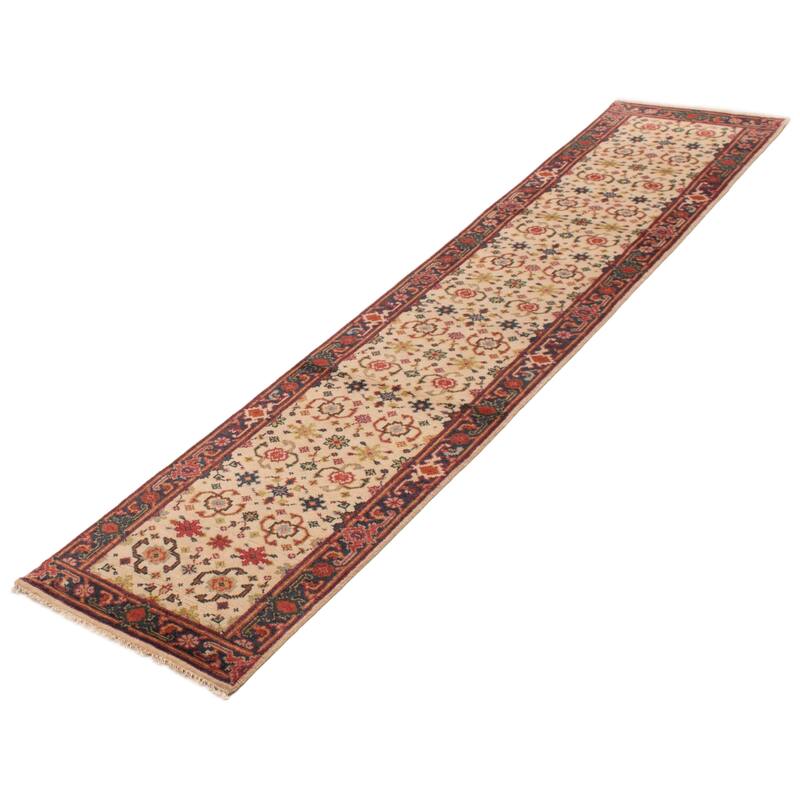 ECARPETGALLERY Hand-knotted Serapi Heritage Cream Wool Rug - 2'6 x 11'11