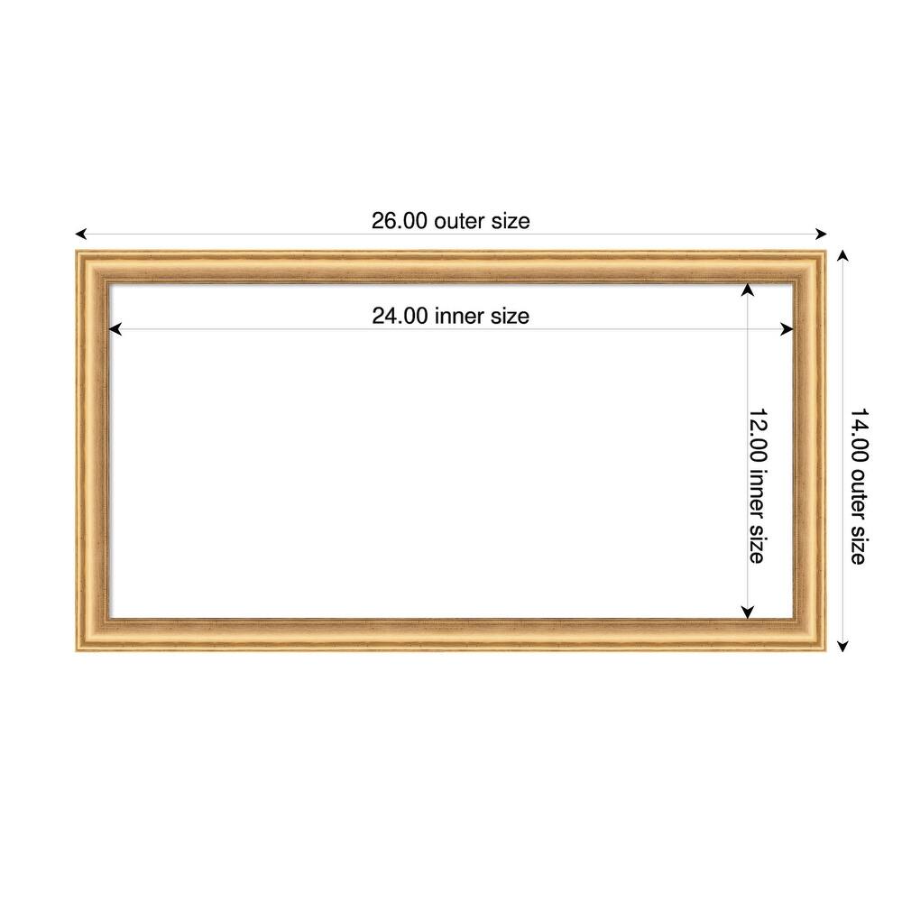 Amanti Art Salon Scoop Gold Framed Dry Erase Magnetic Board
