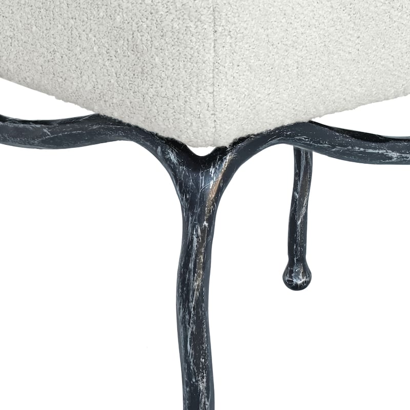 SAFAVIEH Couture Lacarla And Metal Legs Ottoman