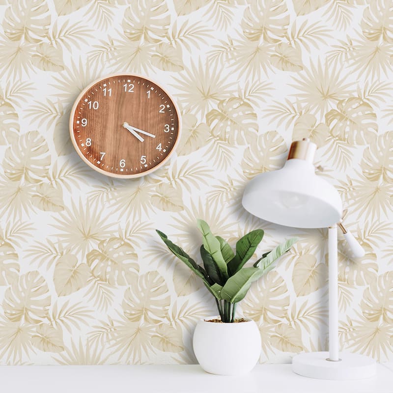 SUSSEXHOME Removable Wallpaper-Waterproof, Strippable, Light Resistance & Cleanable Wall Paper Roll-Wallpaper-Palms