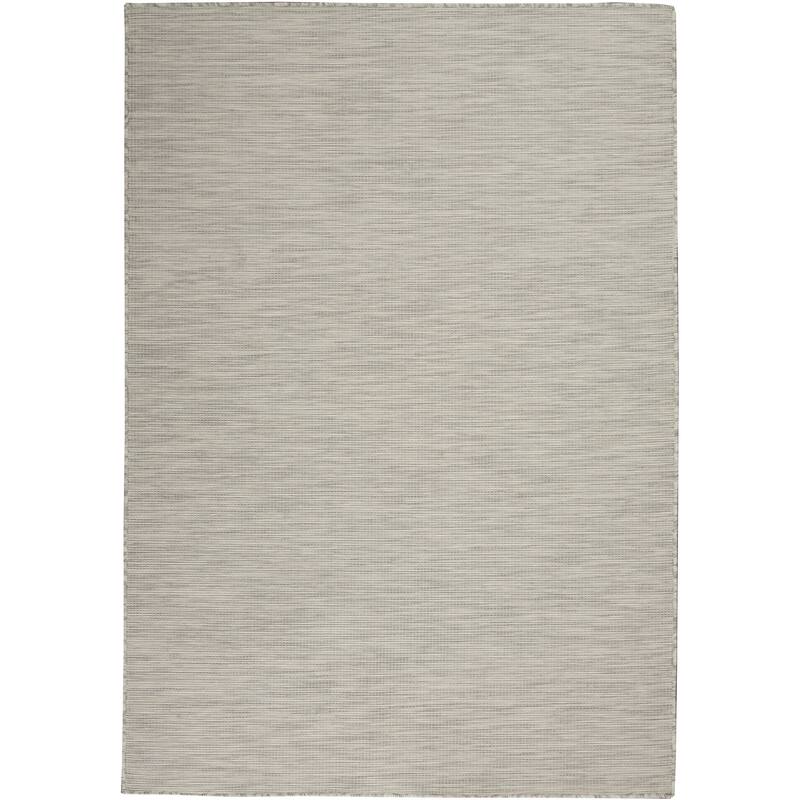 Nourison Selerno Indoor/Outdoor Solid Area Rug - 4'x6' - Light/Grey