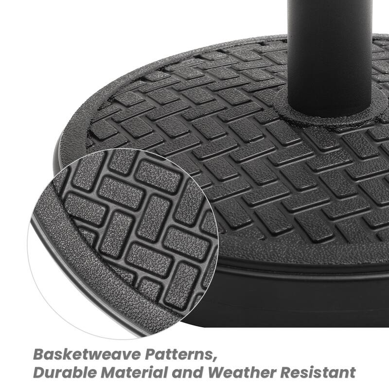 VredHom 30lbs Heavy Duty Patio Market Umbrella Base - 14.96" L x 14.96" W x 13" H