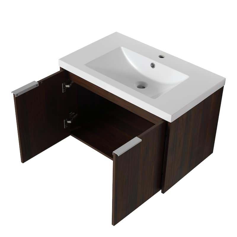 Beingnext 24"/30"/36" Bathroom Vanity with Sink, Floating Bathroom Vanity with 2 Soft Close Doors