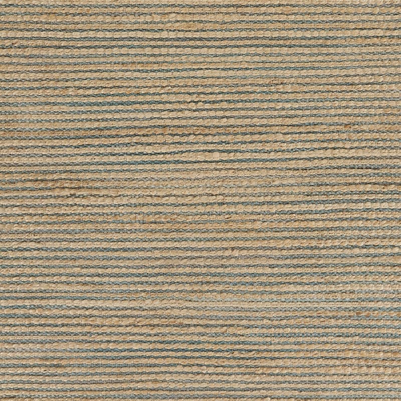 Sevita Organic Jute Woven Area Rug, Natural and Blue