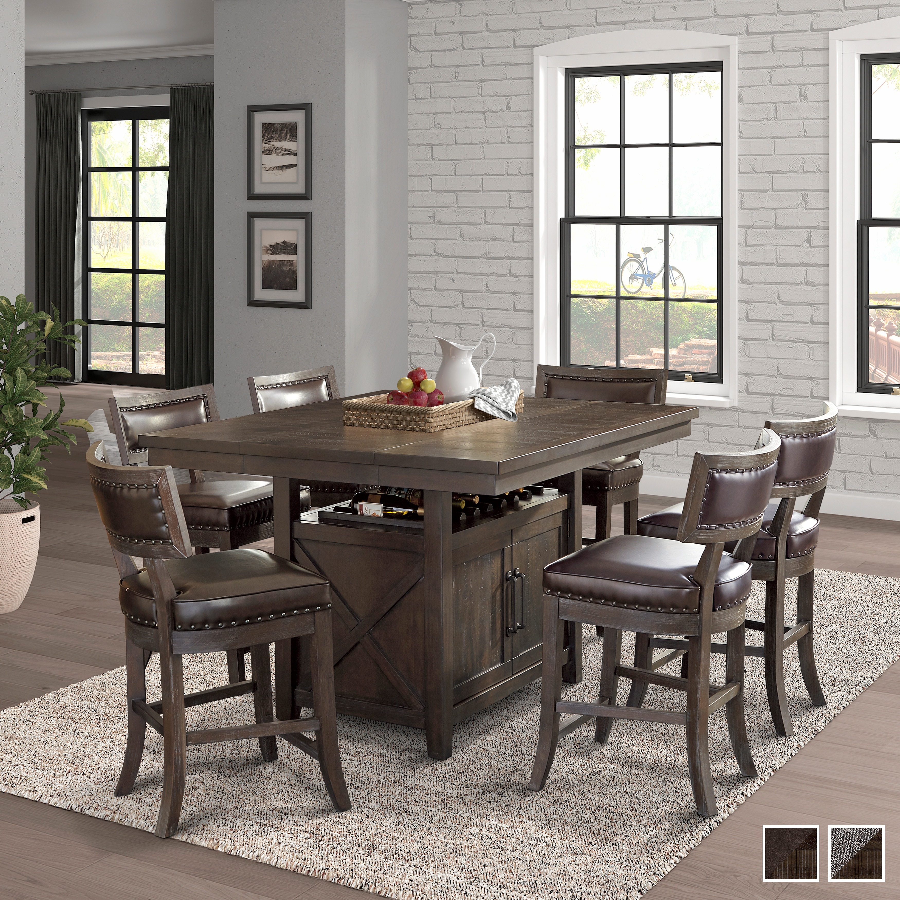 Fremont & Park Amsonia Wood Expandable 5-Piece Counter Height Dining Set