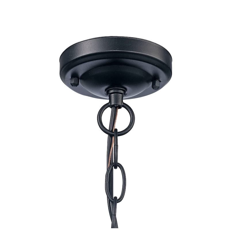Trans Globe Turlock 1 Light Outdoor Hanging Lantern in Black