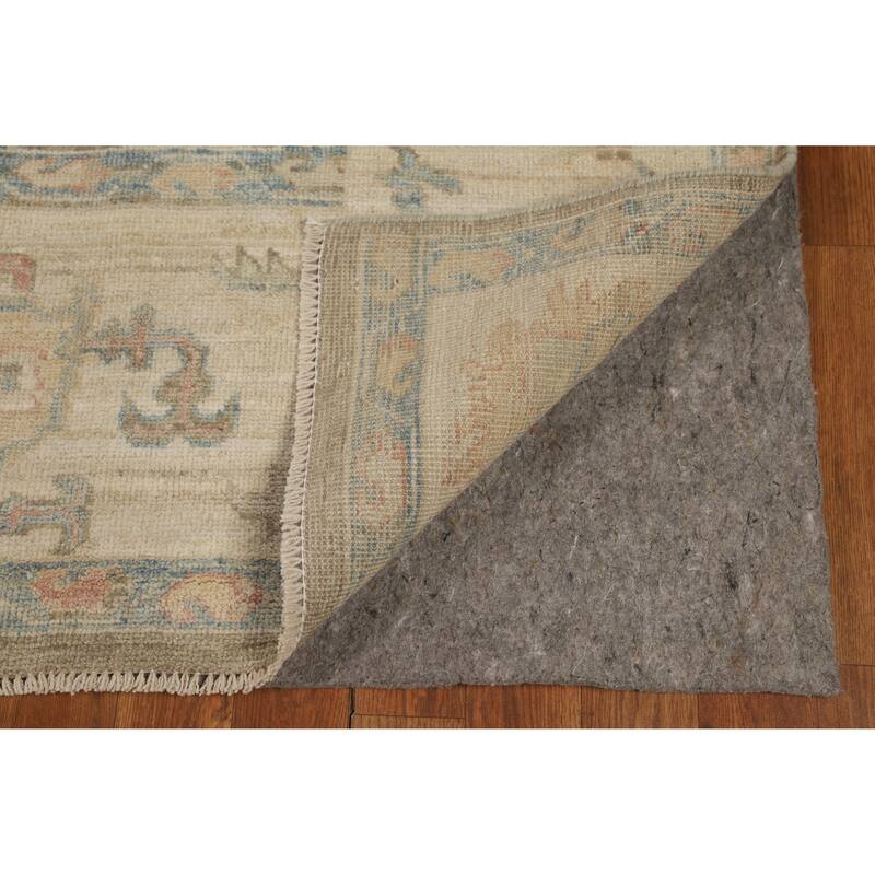 Vegetable Dye Oushak Turkish Rug Hand-Knotted Wool Carpet - 8'1"x 10'0"