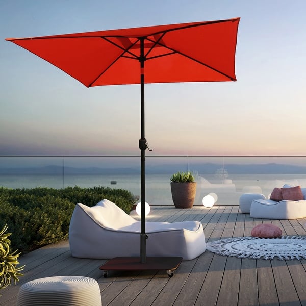 6.5 foot tilt patio umbrella DAVEE Furniture Ft Square Market/Patio with and Crank, perfect for Garden, Lawn,Deck,Backyard and Pool （Orange : Patio, Lawn & Garden Umbrella base is not included. JEAREY 6. 5 ft. x