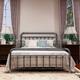 Alazyhome Simple Vintage Metal Platform Bed Frame, Easy-Assembly