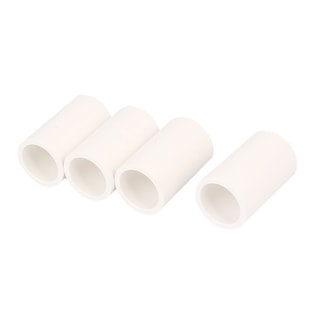 20mm Inner Diameter PVC Straight Pipe Connector Fittings White 4pcs ...