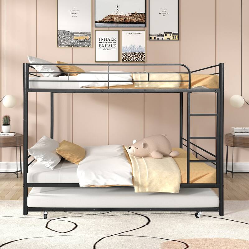 Separatable Metal Bunk Bed with Trundle