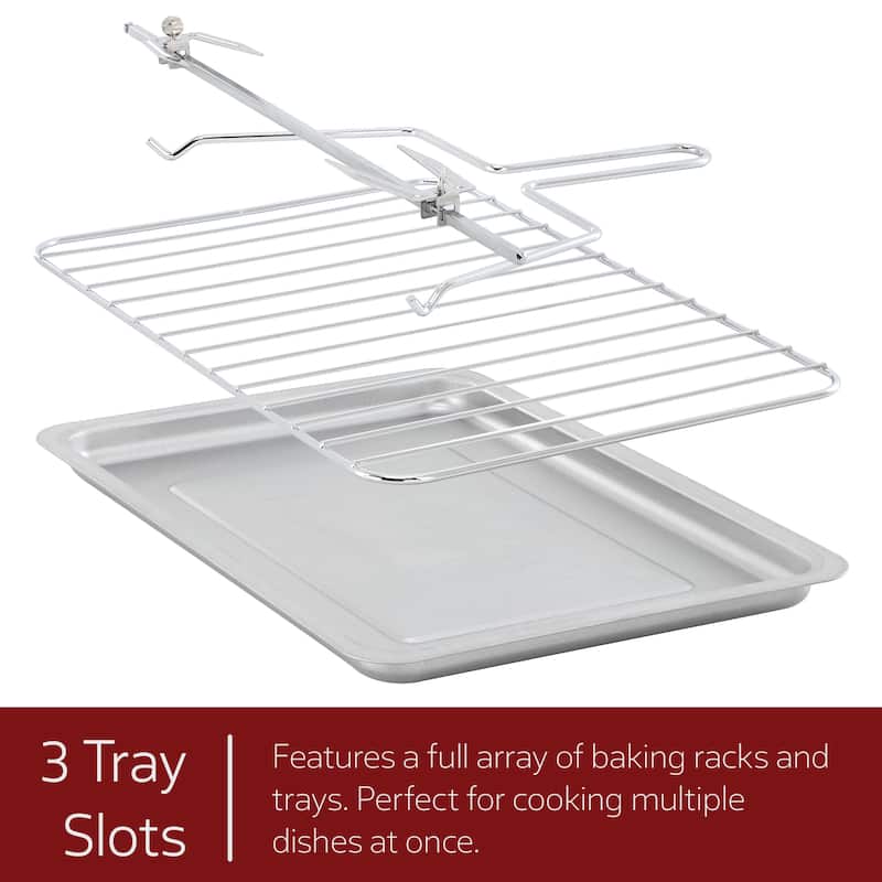 French Door Counter Top Oven and Toaster 30L with Rotisserie Set