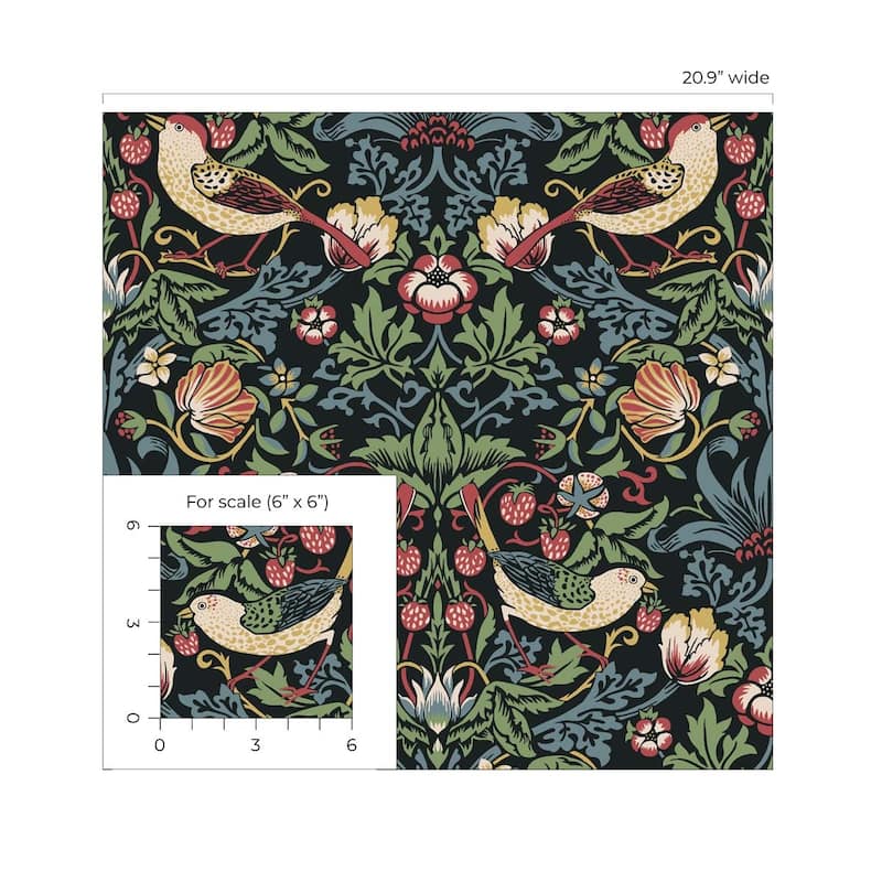 Seabrook Designs Fragaria Garden Non-Woven Unpasted Wallpaper