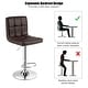 preview thumbnail 7 of 8, Gymax Set of 4 PU Leather Bar Stool Swivel Bar Chair w/ Adjustable - 17'' x 16'' x 38'' - 46'' (L x W x H)
