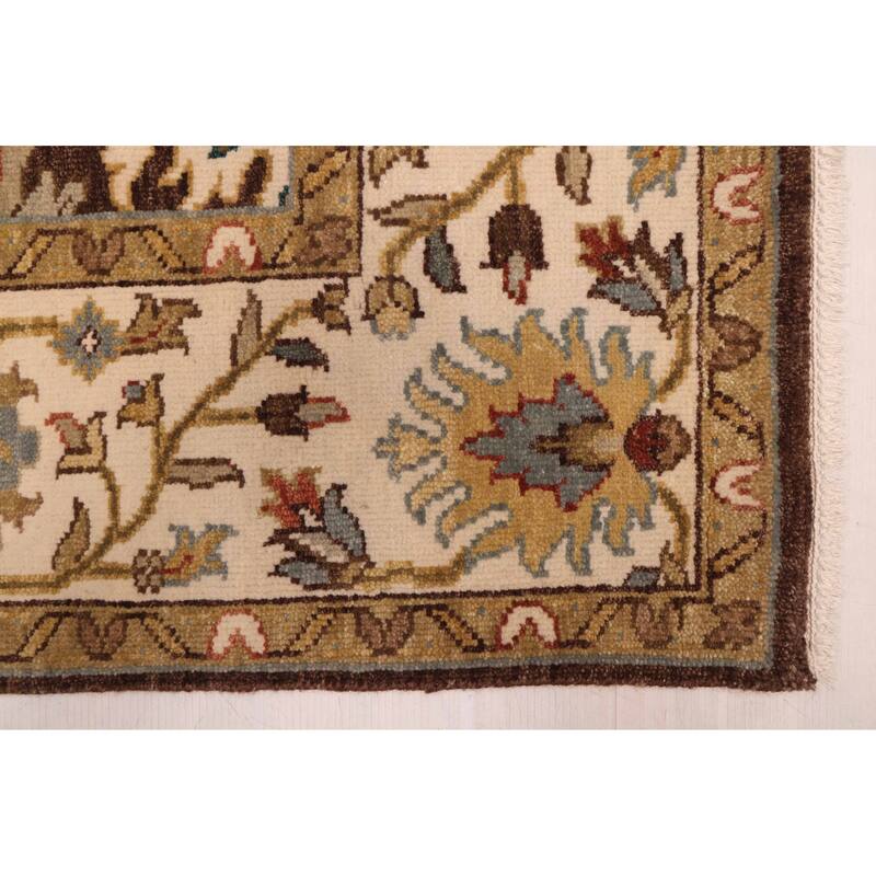 ECARPETGALLERY Hand-knotted Jules Serapi Dark Brown Wool Rug - 5'10 x 9'0