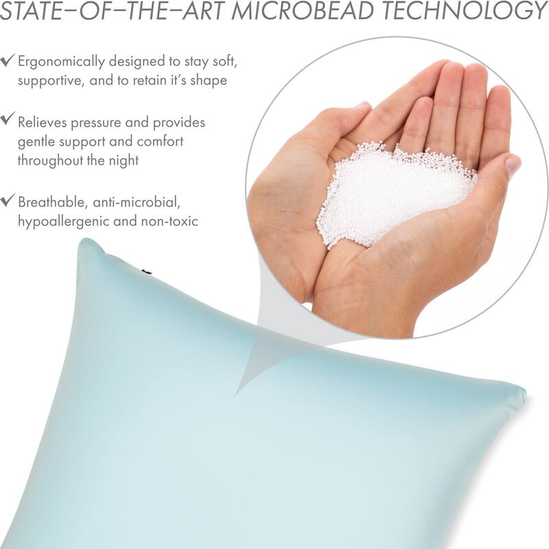 Throw Pillow Cozy Soft Microbead Sweat Baby Blue 1 Pc On Sale Bed