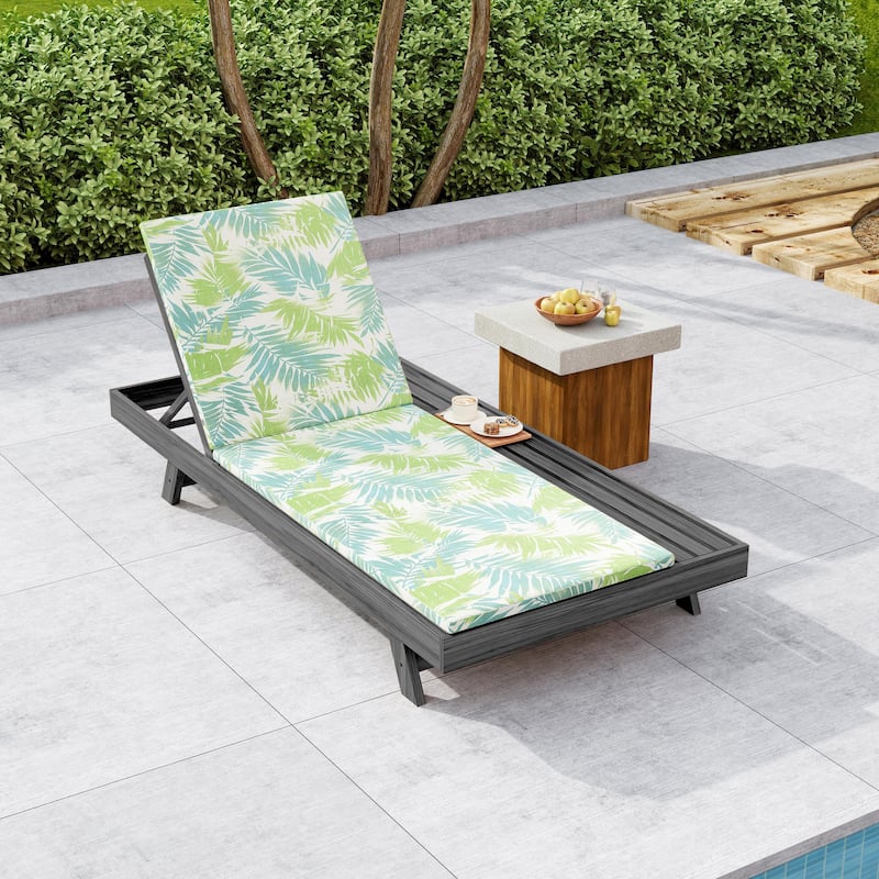 Christopher Knight Home - Molino Modern Outdoor Acacia Wood 4-Position Adjustable Chaise Lounge with Water-Resistant Cushion