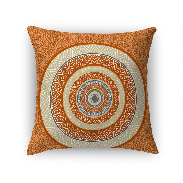 CHEETAH MANDALA TERRACOTTA Accent Pillow By Kavka Designs Bed
