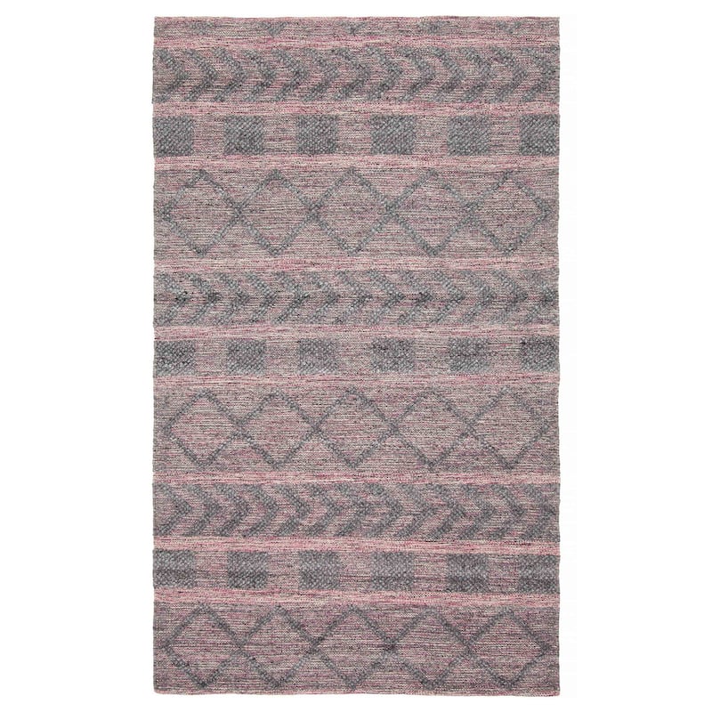 ECARPETGALLERY Braid weave Sienna Grey Wool Rug - 4'11 x 8'2 - Dark Grey - 4'11 x 8'2