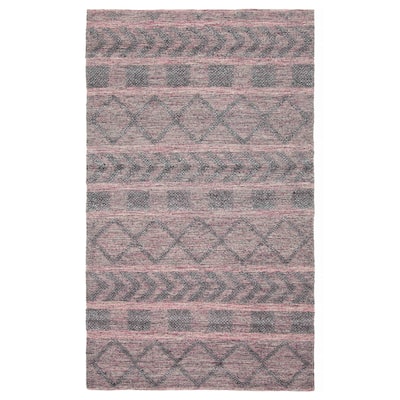 ECARPETGALLERY Braid weave Sienna Grey Wool Rug - 4'11 x 8'2