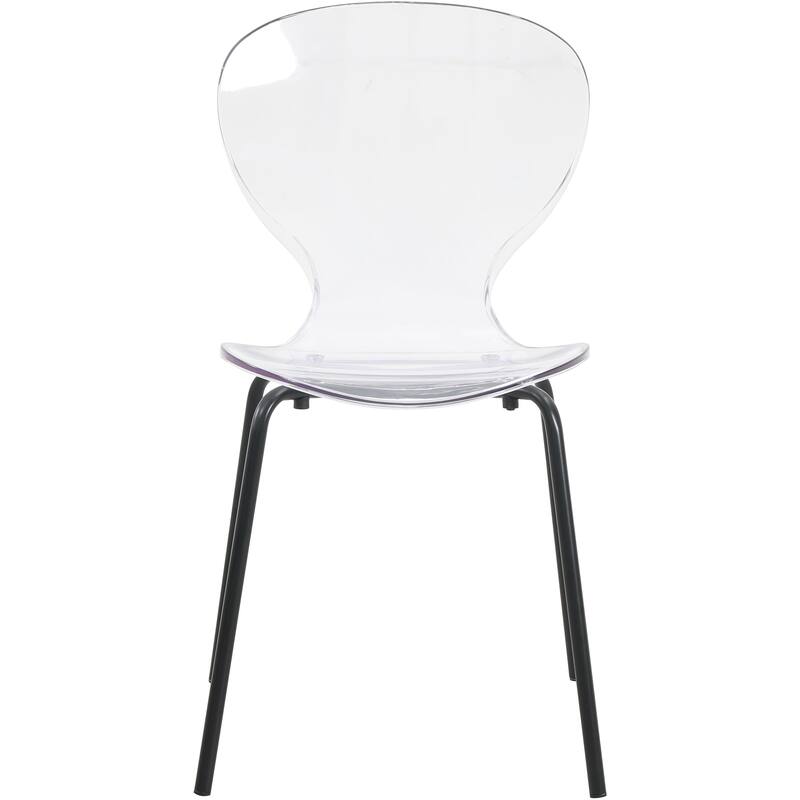 5-Piece Dining Set with 35-Inch Round Dining Table and 4 Side Chairs in Black Stainless Steel