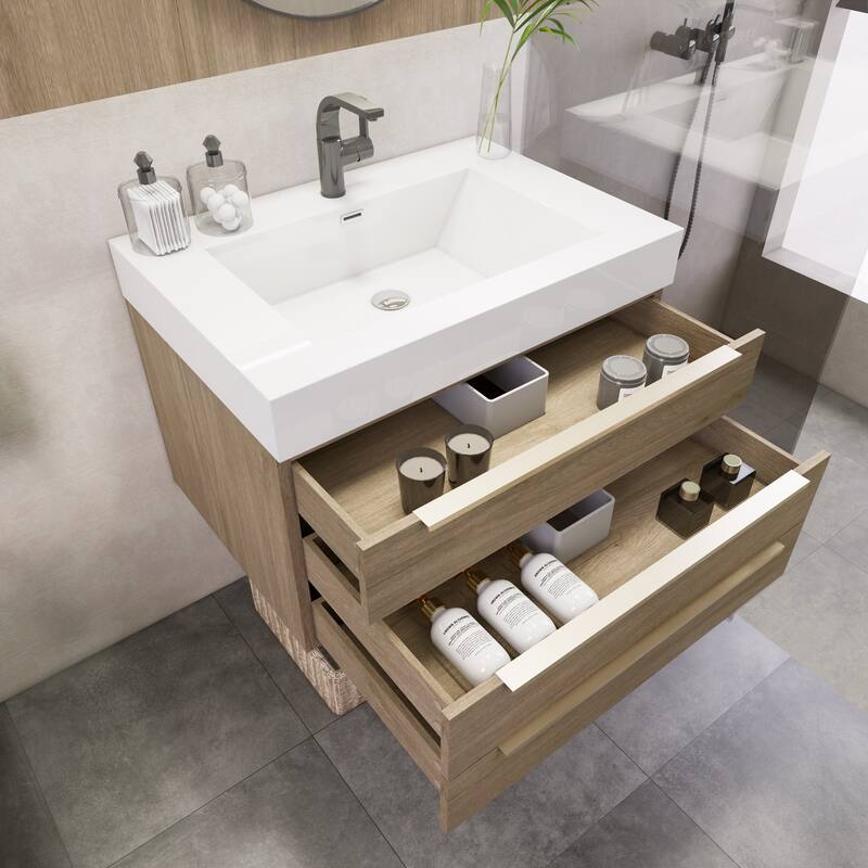 Noble 30" Wall Mounting Vanity with Reinforced Acrylic Sink
