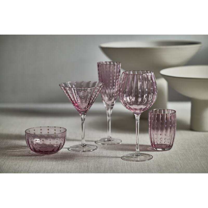 Pescara White Dot Condiment Glass Bowls, Set of 4