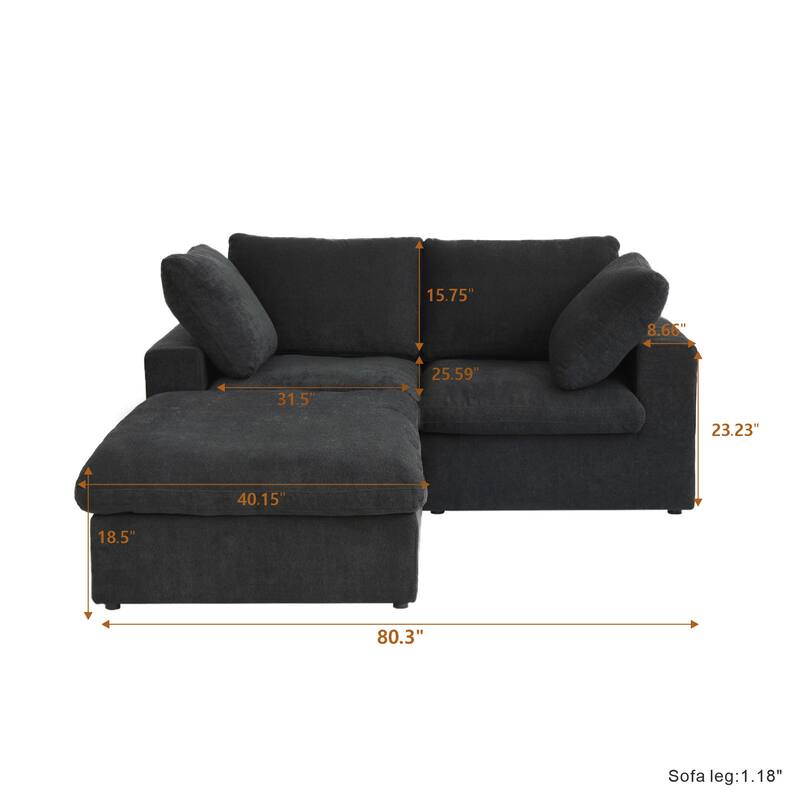 L-Shaped Convertible Modular Sectional Sofa Couch with Storage Seat