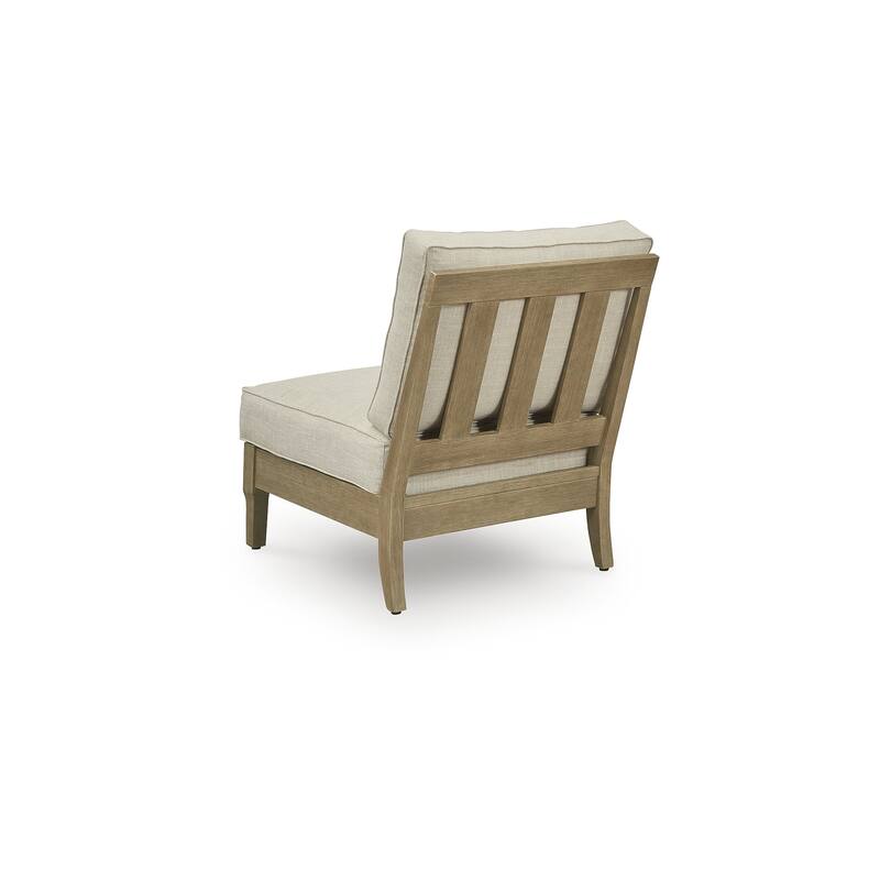 Signature Design by Ashley Clare View Light Brown/Beige 4-Piece Outdoor Sectional - 89"W x 115"D x 36"H