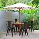preview thumbnail 3 of 21, Set of 4 Dining Side Chair Stackable Bistro Cafe Metal Stool GunBlack - See details