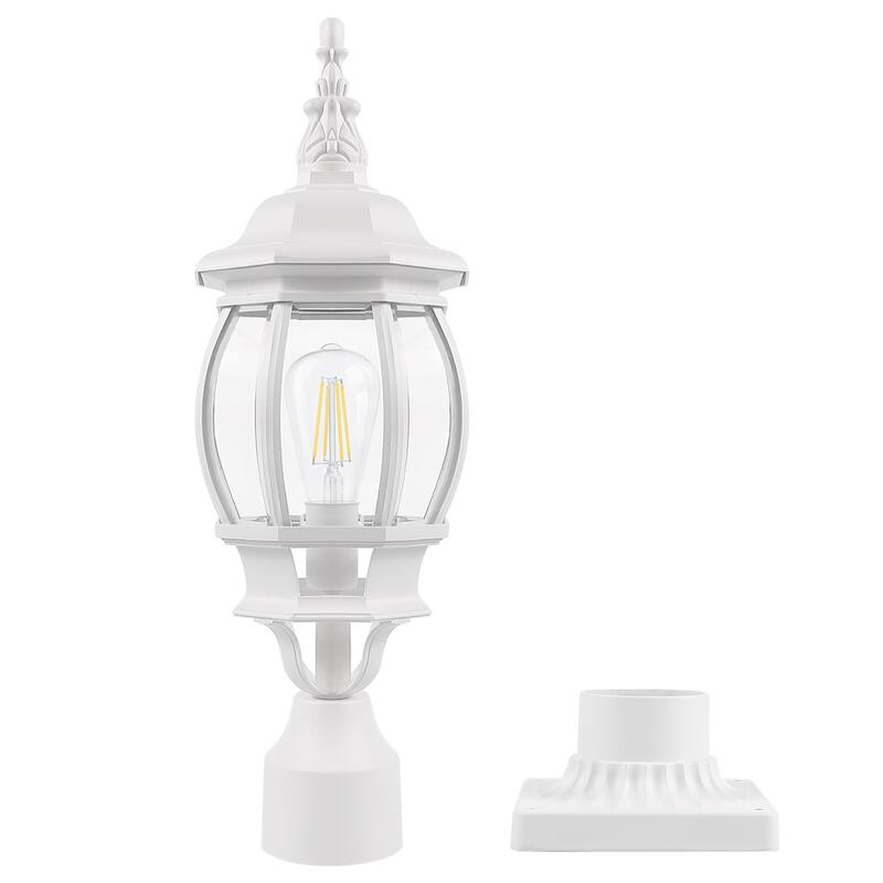 Outdoor 1/3 Light Post Lantern with Pier Mount Base(Pack 1 or 2)