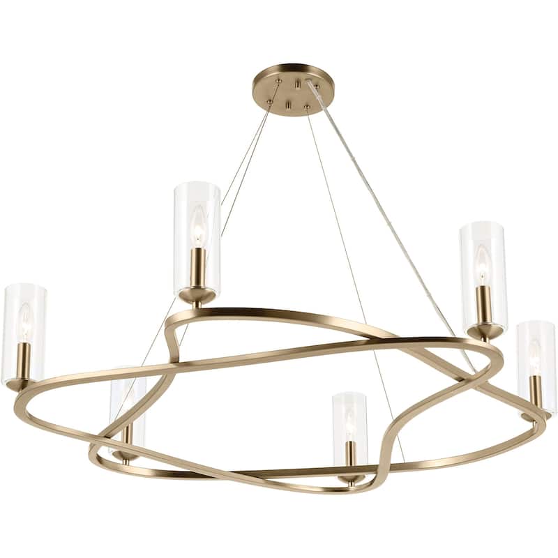 Kichler 52771 Harpin 6 Light 38" Wide Chandelier