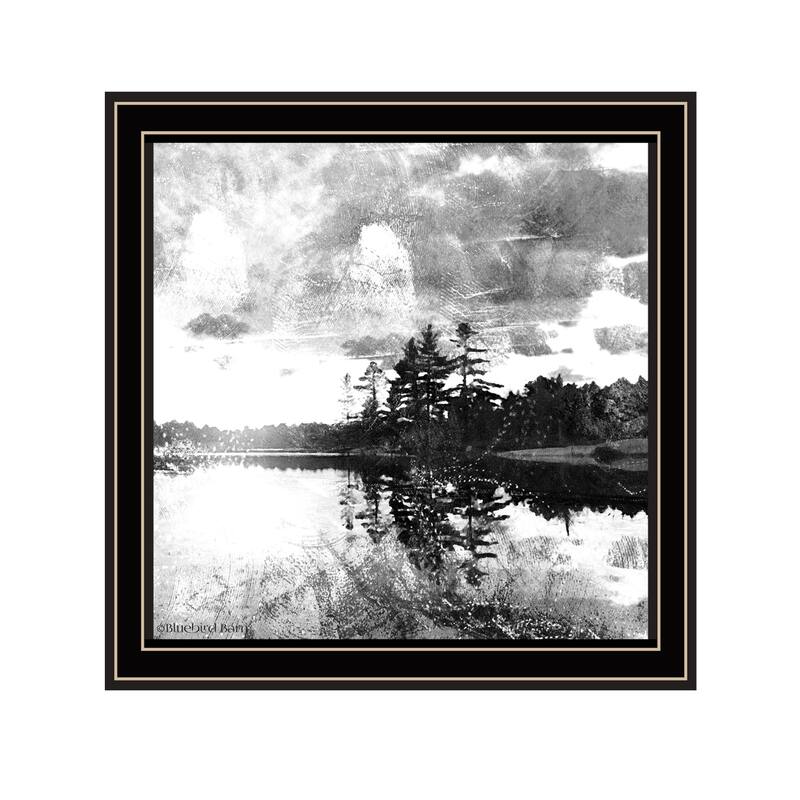 TrendyDecor4U "Lakeside Pines" Framed Print Wall Art - Multi