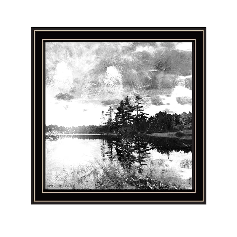 TrendyDecor4U "Lakeside Pines" Framed Print Wall Art - Multi