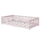 preview thumbnail 135 of 173, Toddler Floor Bed with Fence and Door, Montessori Platform Floorbed with Safety Guardrails for Children Boys Girls Kids Playroom