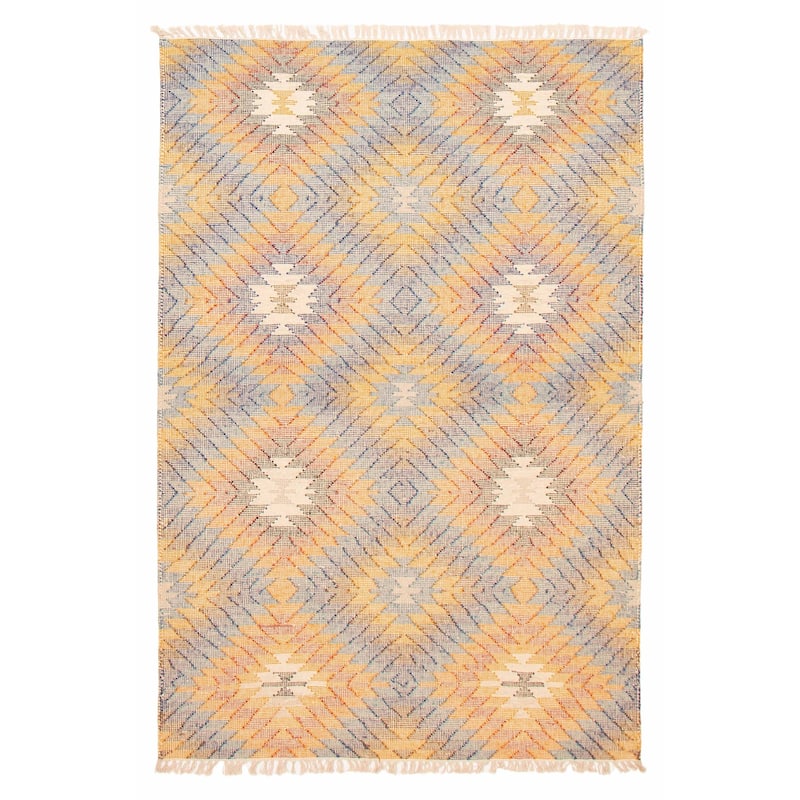 Ankara Orange, Red Kilim 5'2" x 8'1" - 5'2 x 8'1 - Orange/ Red - 5'2 x 8'1