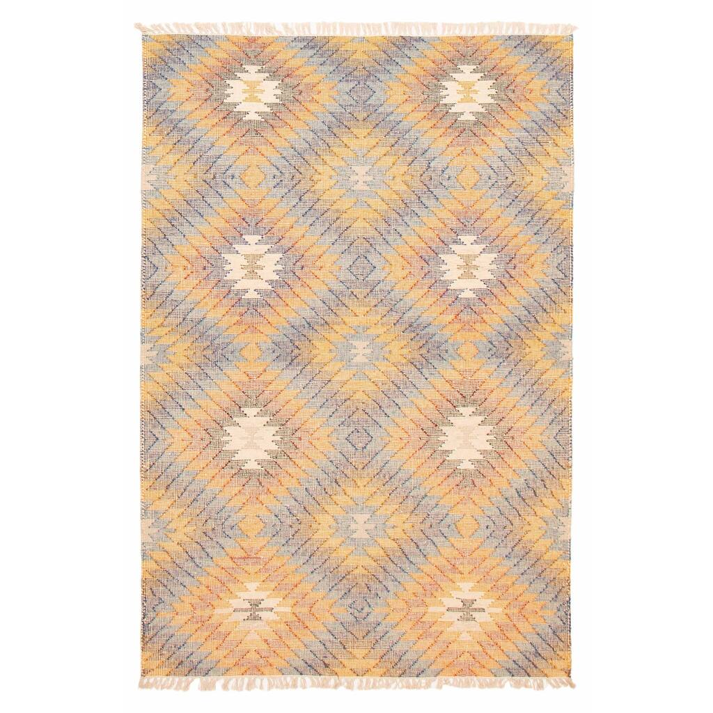 Ankara Orange, Red Kilim 5'2" x 8'1" - 5'2 x 8'1