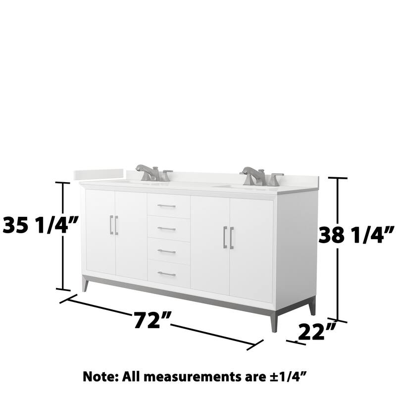Wyndham Collection WCH818172D-QTZ-US3MXX Amici 72" Free Standing